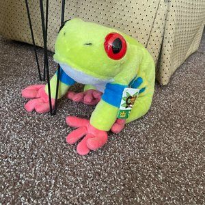 Wild Republic Red-Eyed Tree Frog Tags are attached